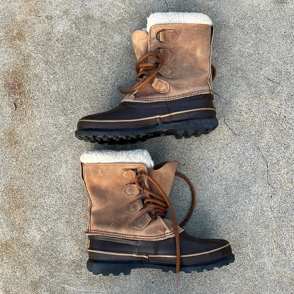 Sorel Eddie Bauer Ridgeline Leather Winter Snow Duck Boots